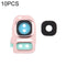 Pour Galaxy S7 Edge / G935 10pcs couvercles d'objectif d'appareil photo (or rose)